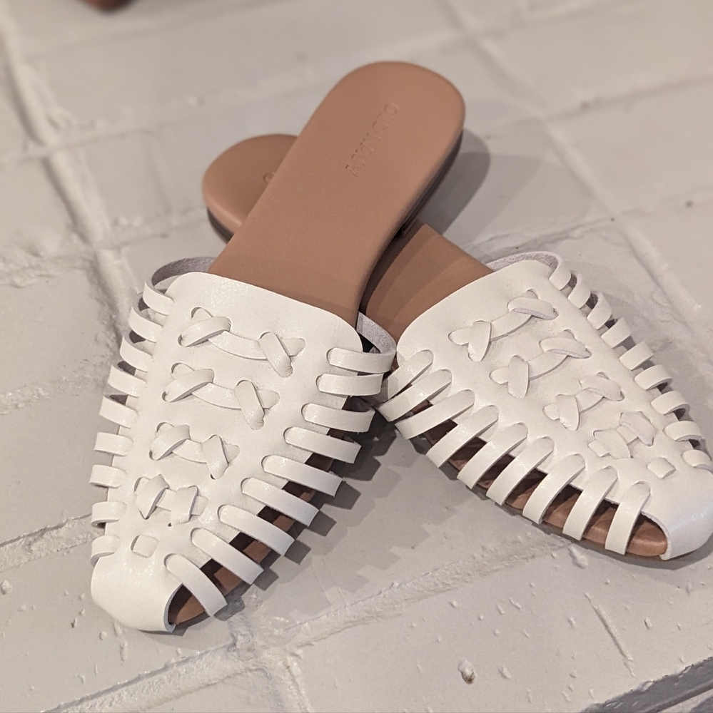 White Slip-on Mule